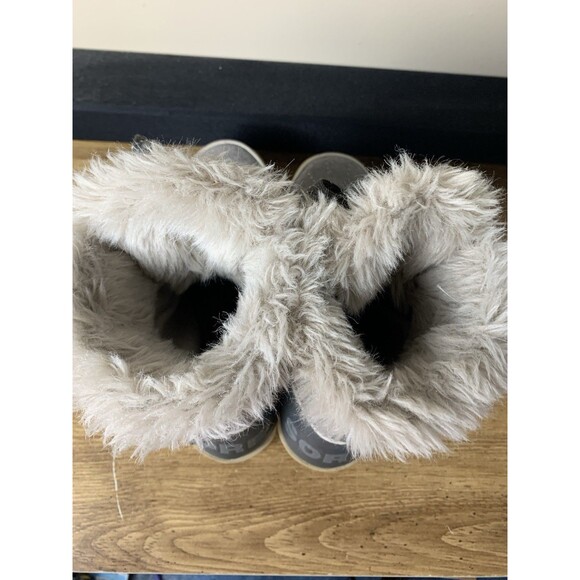 Sorel Boots Womens Size 7 Tivoli II Gray Suede Faux Fur Waterproof Snow - Picture 10 of 13